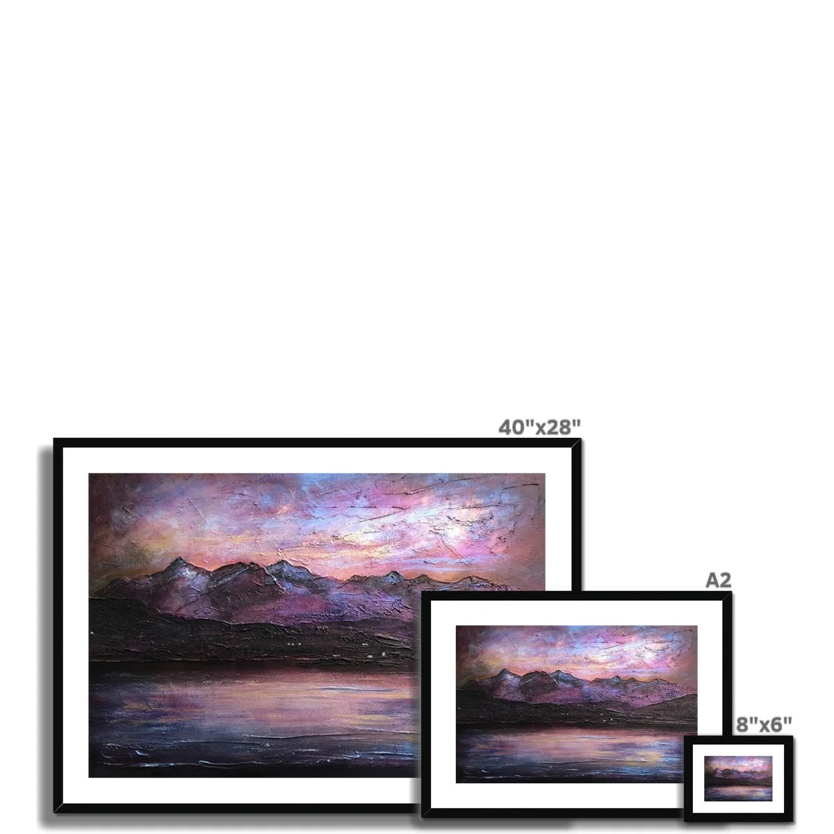Last Skye Light Framed & Mounted Print - Art Gallery Scotland Worldwide Shipping Scottish Landscape Paintings and Prints by Artist Hunter