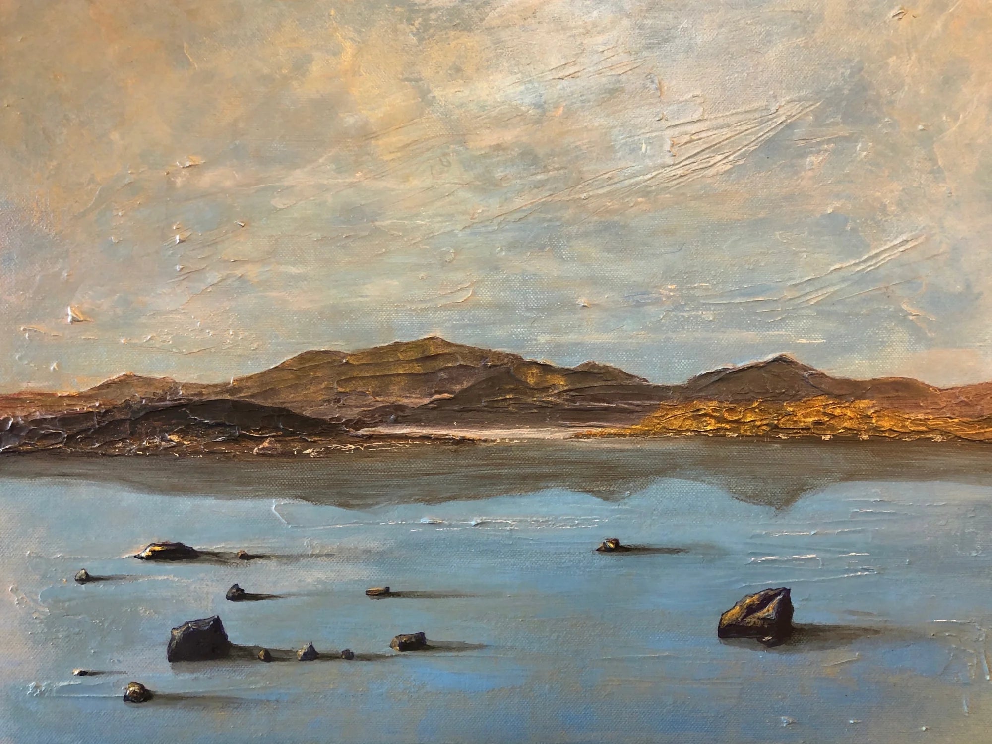 Loch Druidibeg Original Painting - Scottish Artist Lochs & Mountains Art Gallery Scotland