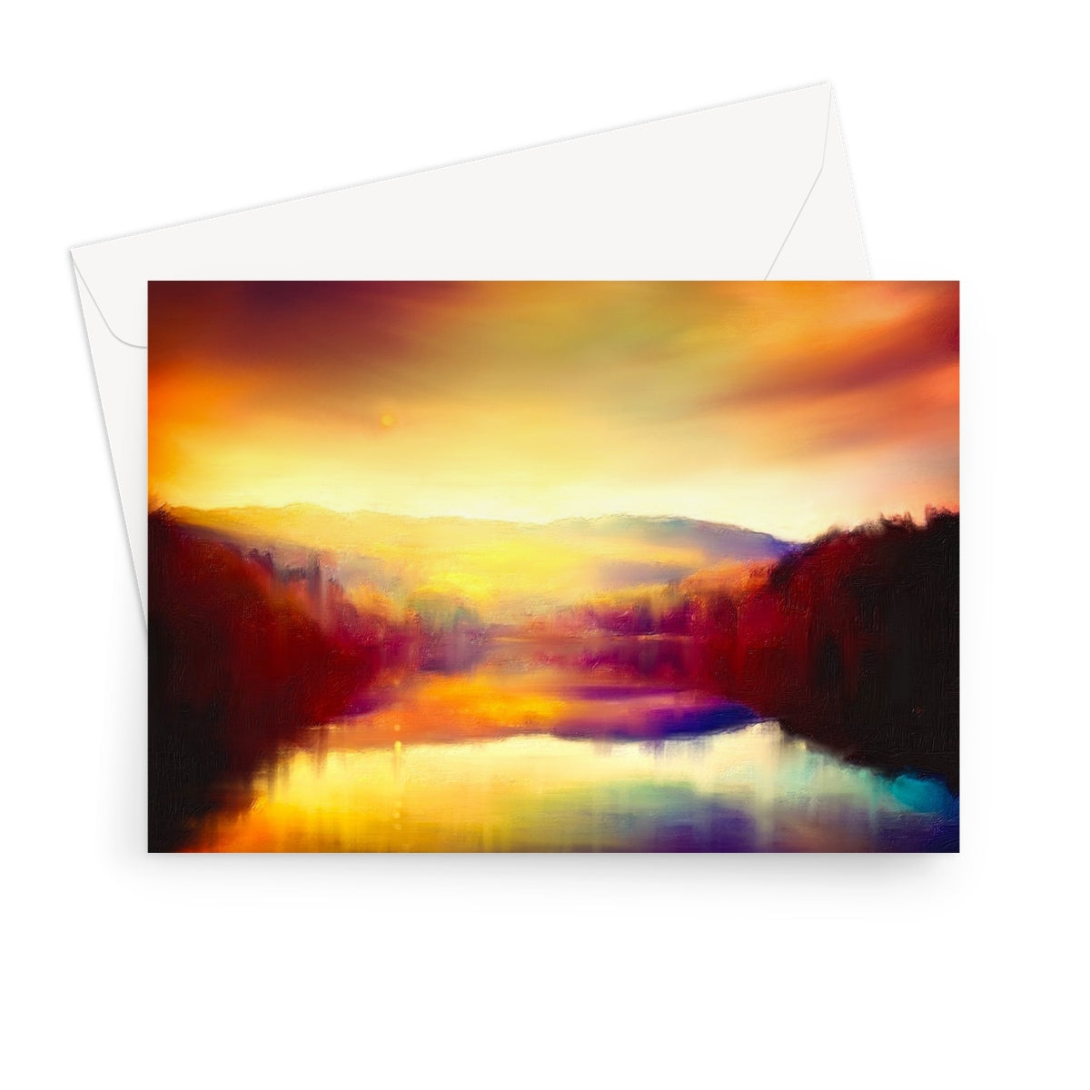 Loch Faskally Dusk Greeting Card.