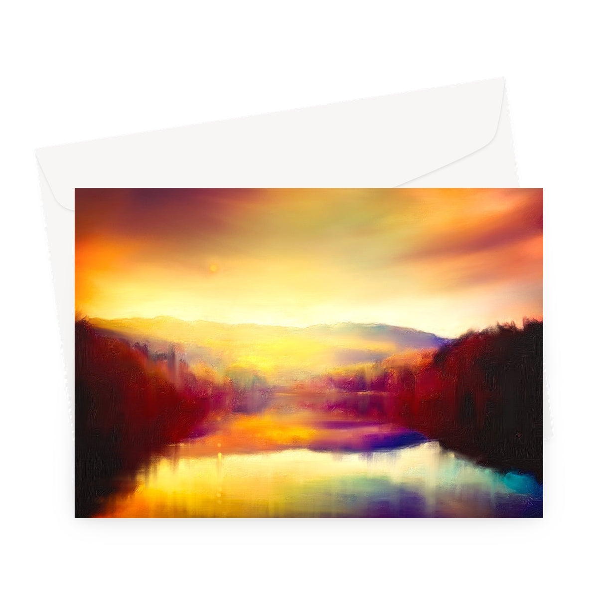 Loch Faskally Dusk Greeting Card.