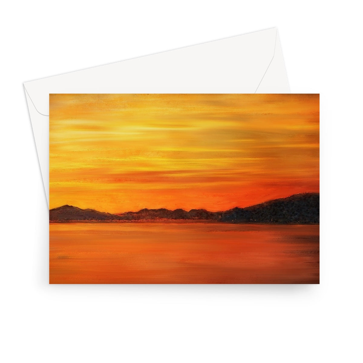 Loch Fyne Sunset Greeting Card.