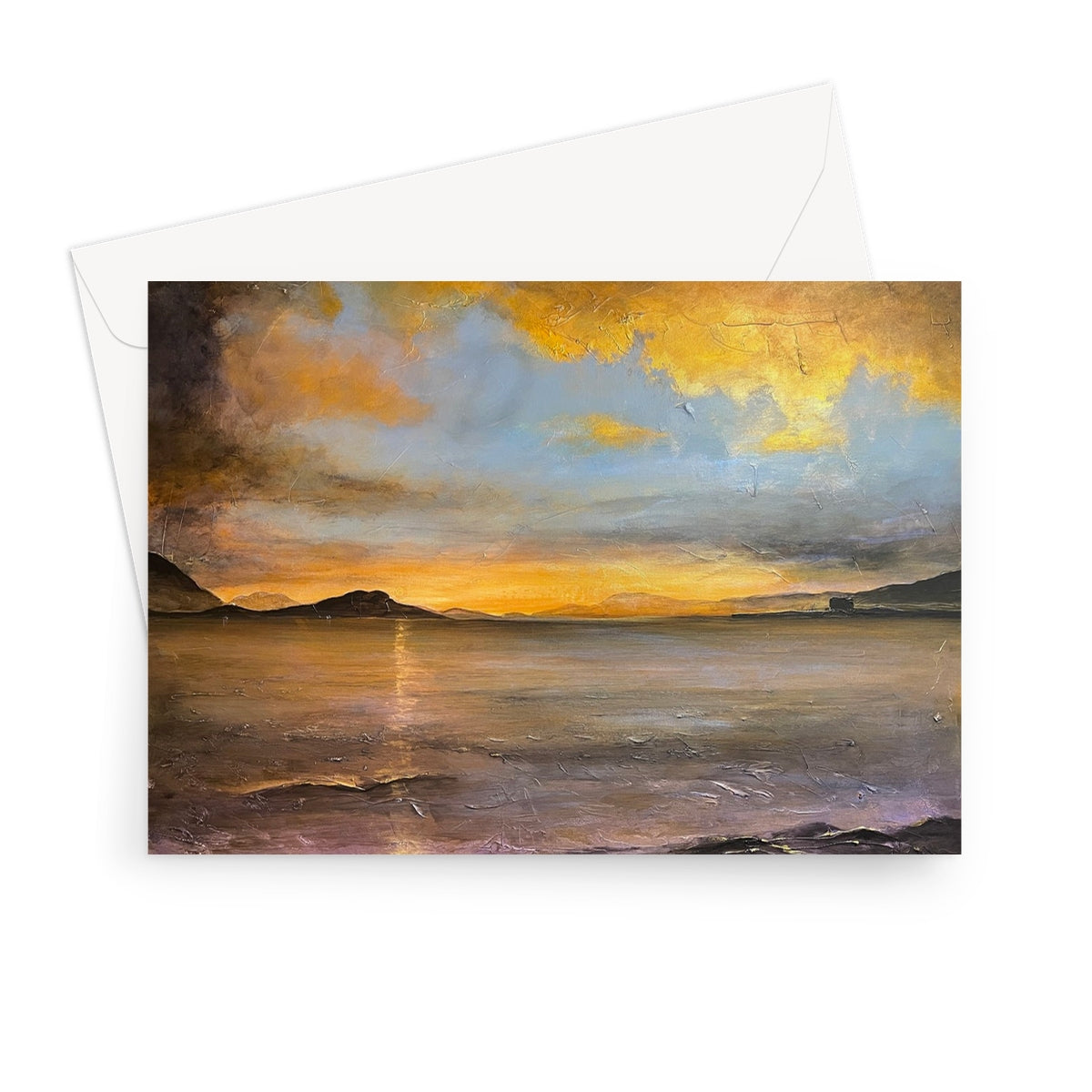Loch Linnhe Sunset Greeting Card.
