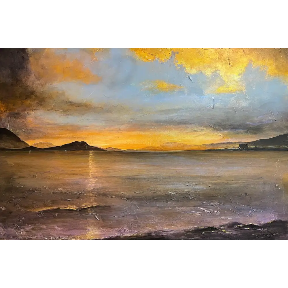 Loch Linnhe Sunset Statement Interior Wall Art Canvas