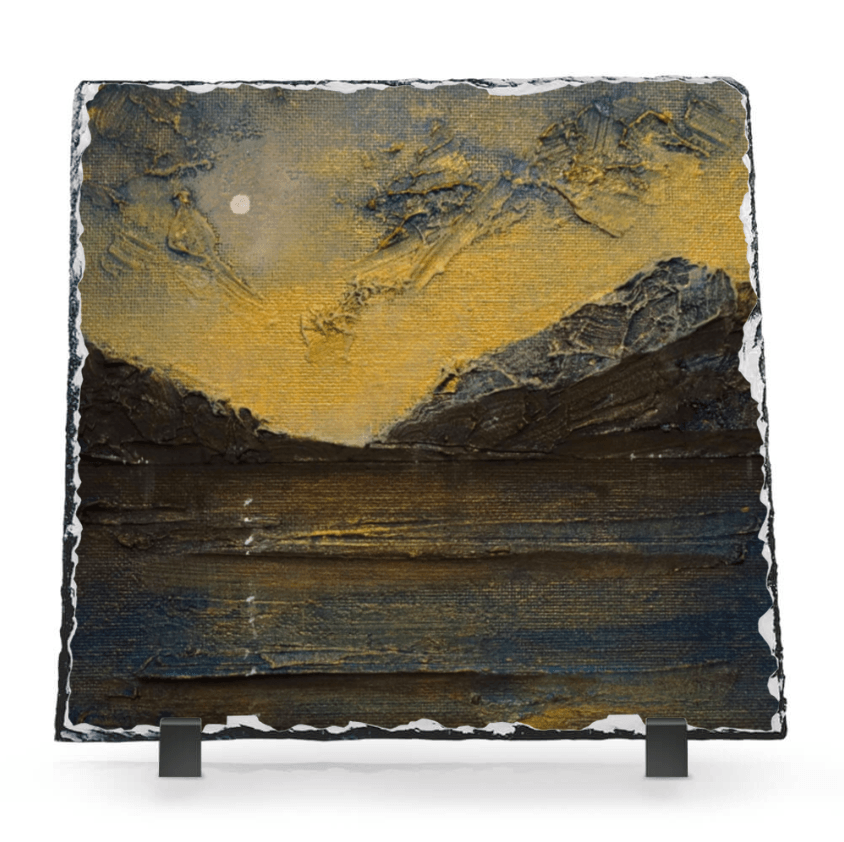 Loch Lomond Moonlight Scottish Slate Art | Scottish Art Gifts