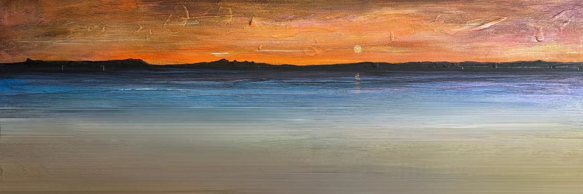Looking from Mallaig Panoramic Prints Temp - Highlands & Lowlands Art Gallery Scotland Worldwide Shipping Abstract Landscape Painting Paintings