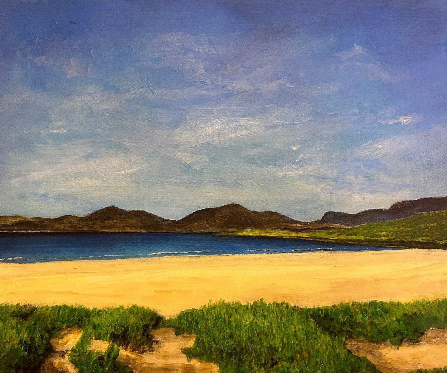Luskentyre Beach Harris Original Painting | Scottish Art Gifts