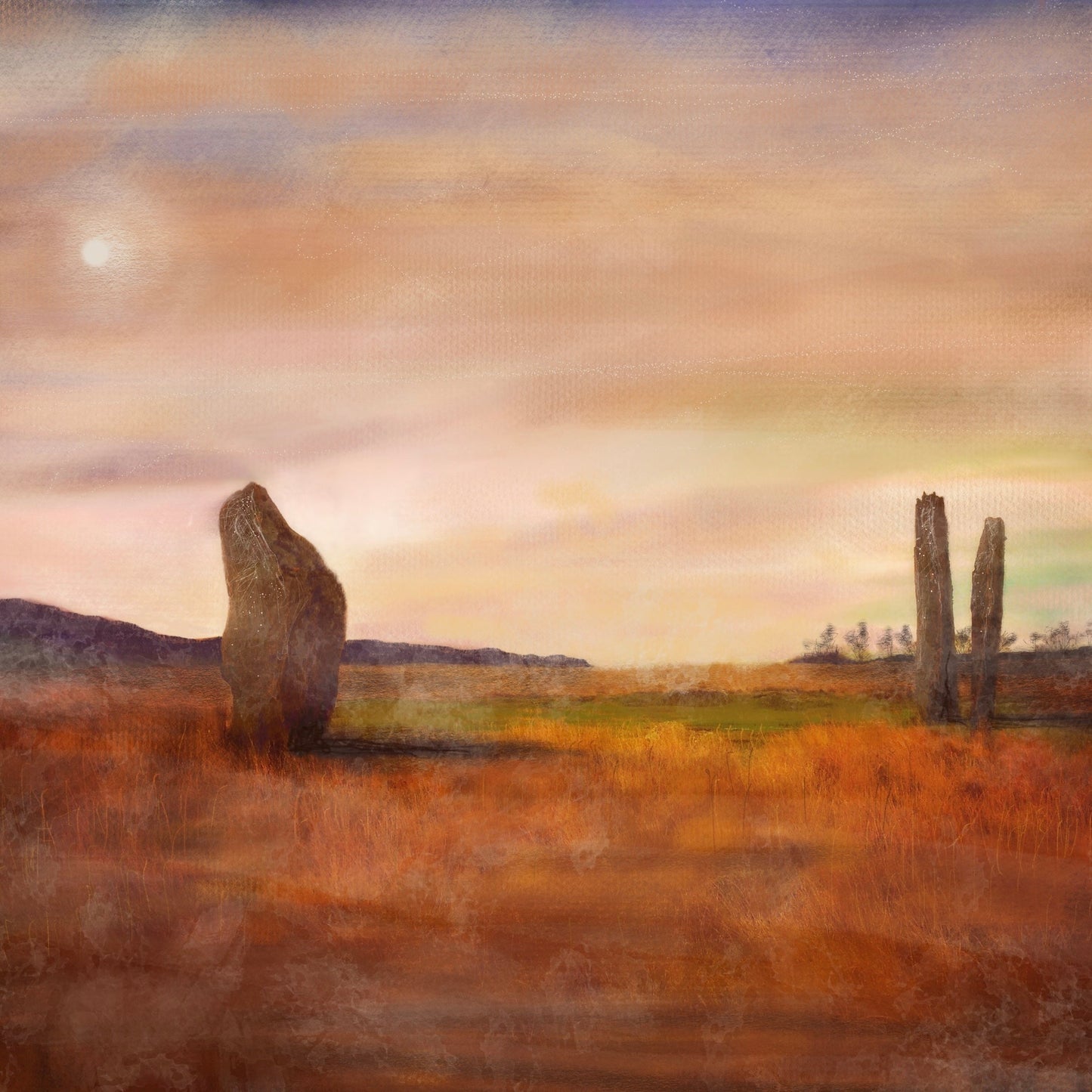 Machrie Moor Moonlight Arran | Scotland In Your Pocket | Scottish Art Gifts