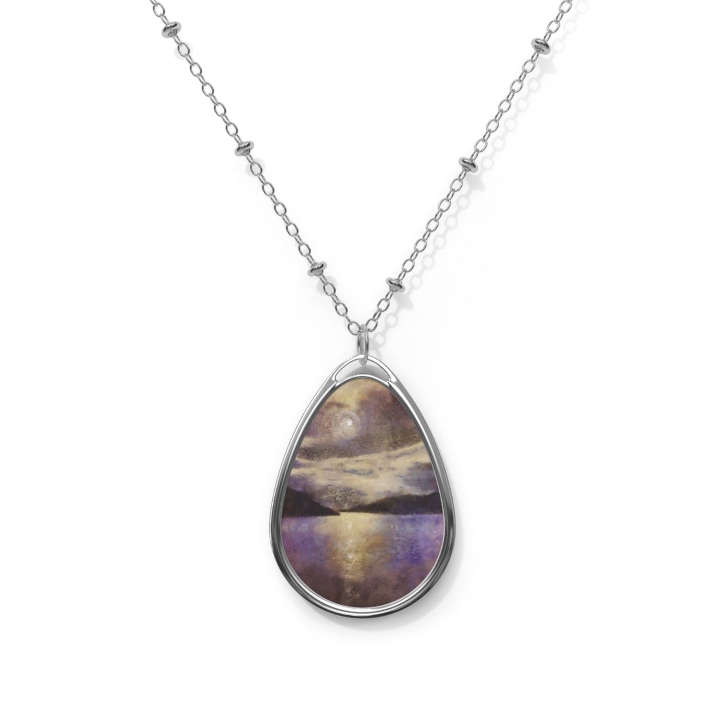 Moonlight Meets Lewis & Harris Art Necklace | Scottish Art Gifts