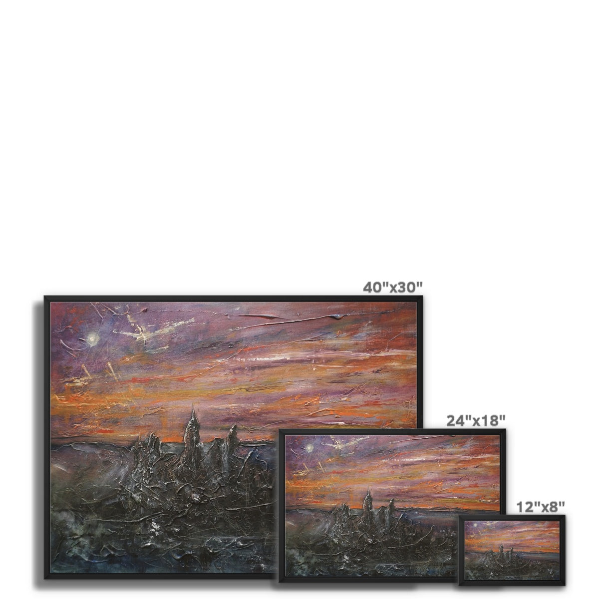 Moonlit Storr Skye Framed Canvas.
