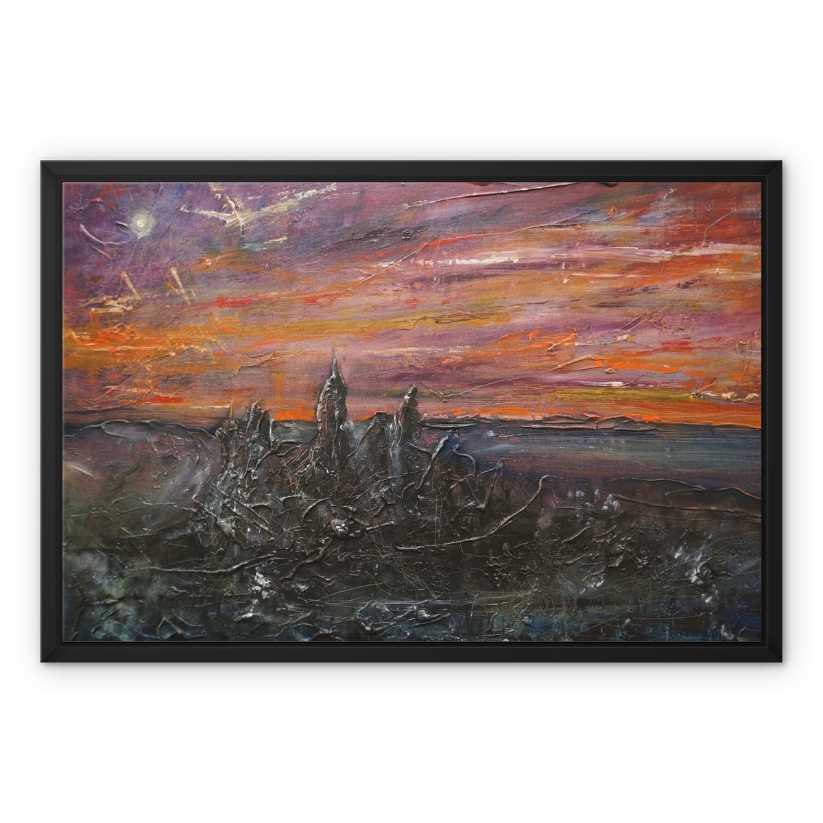 Moonlit Storr Skye Framed Canvas.