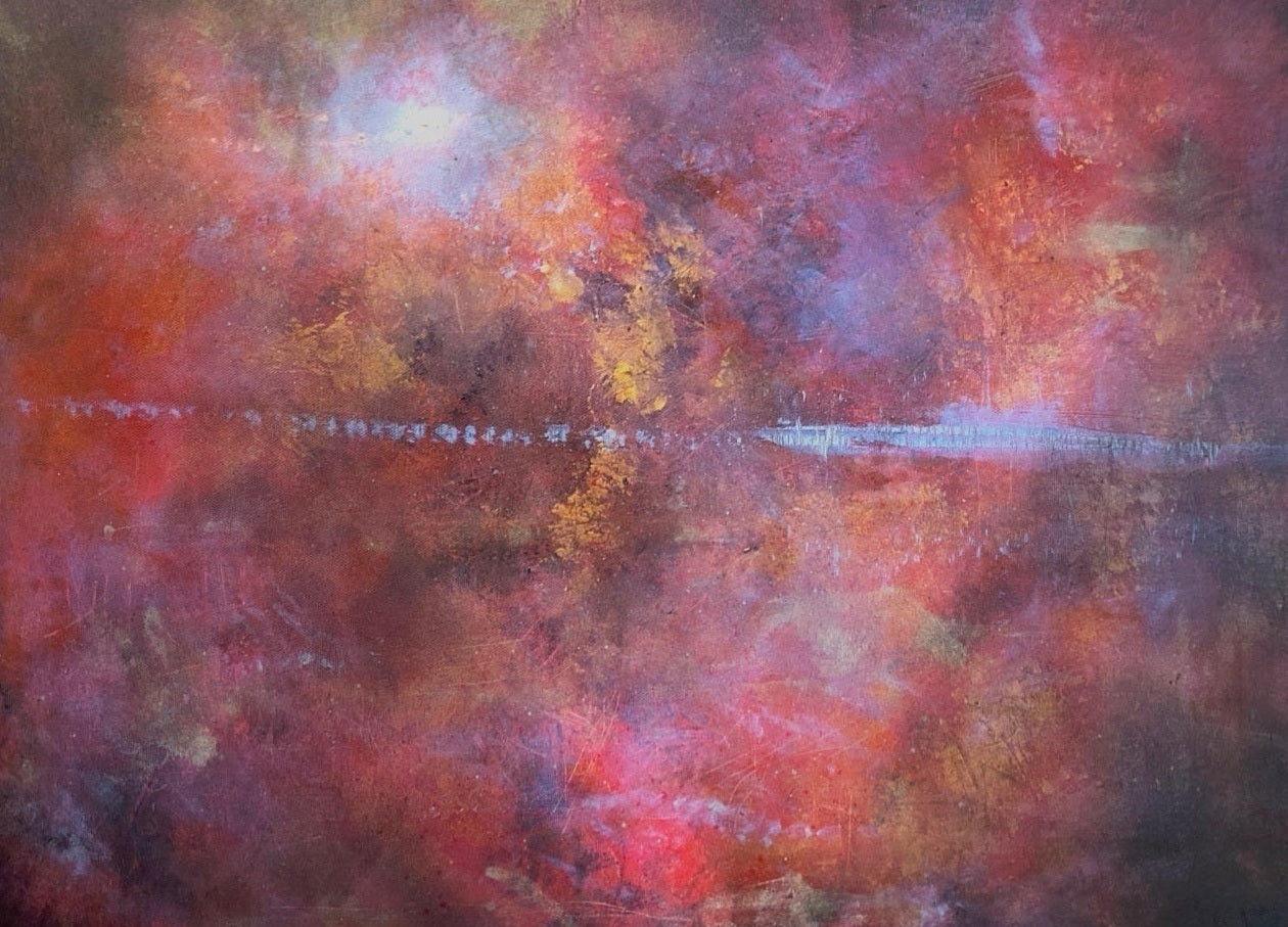 Moonset Horizon Art Prints.