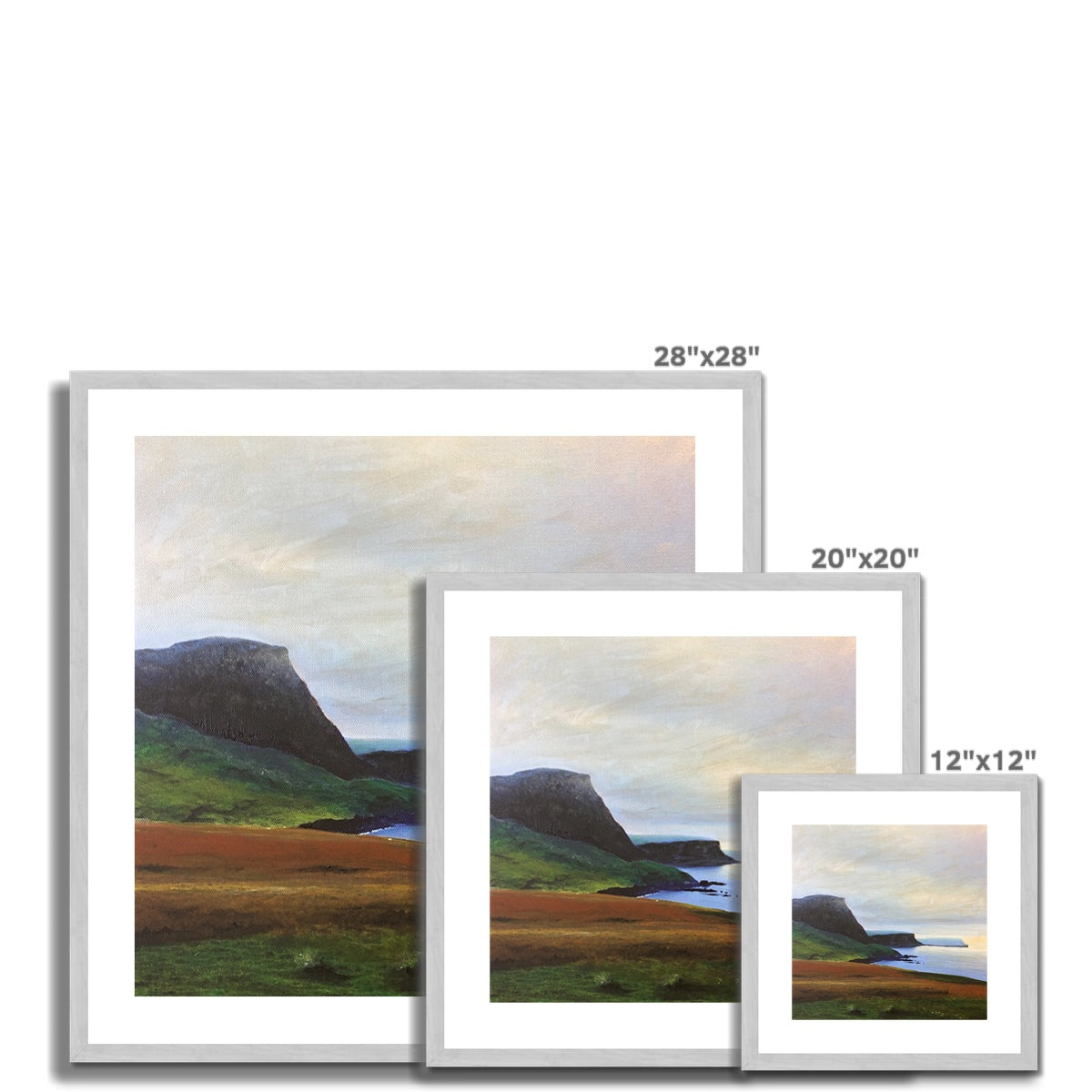 Neist Point Cliffs Antique Framed & Mounted Print.