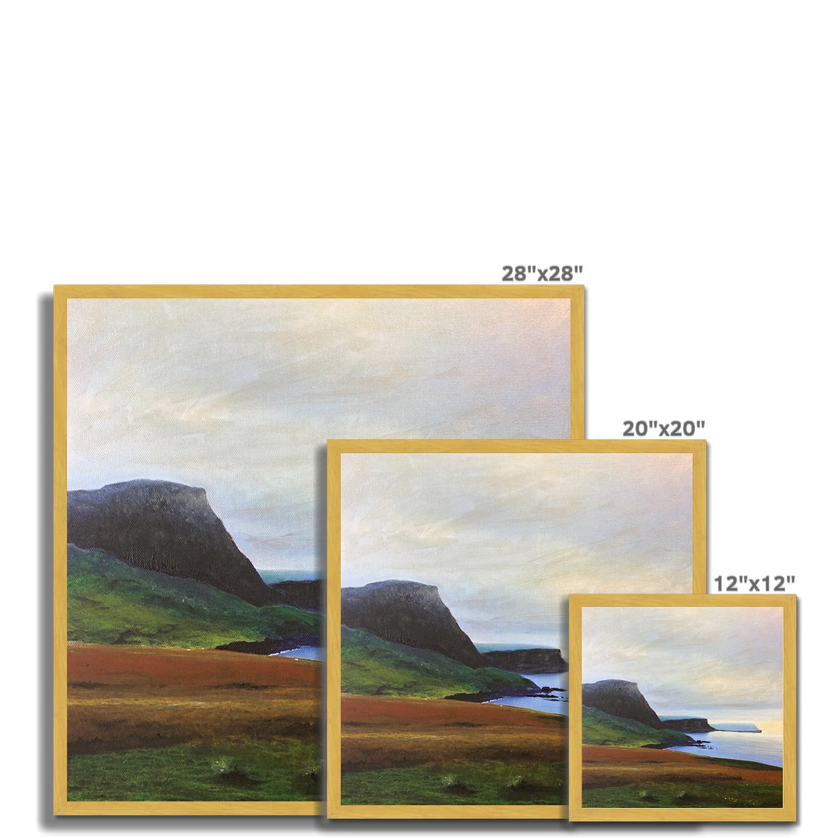 Neist Point Cliffs Antique Framed Print