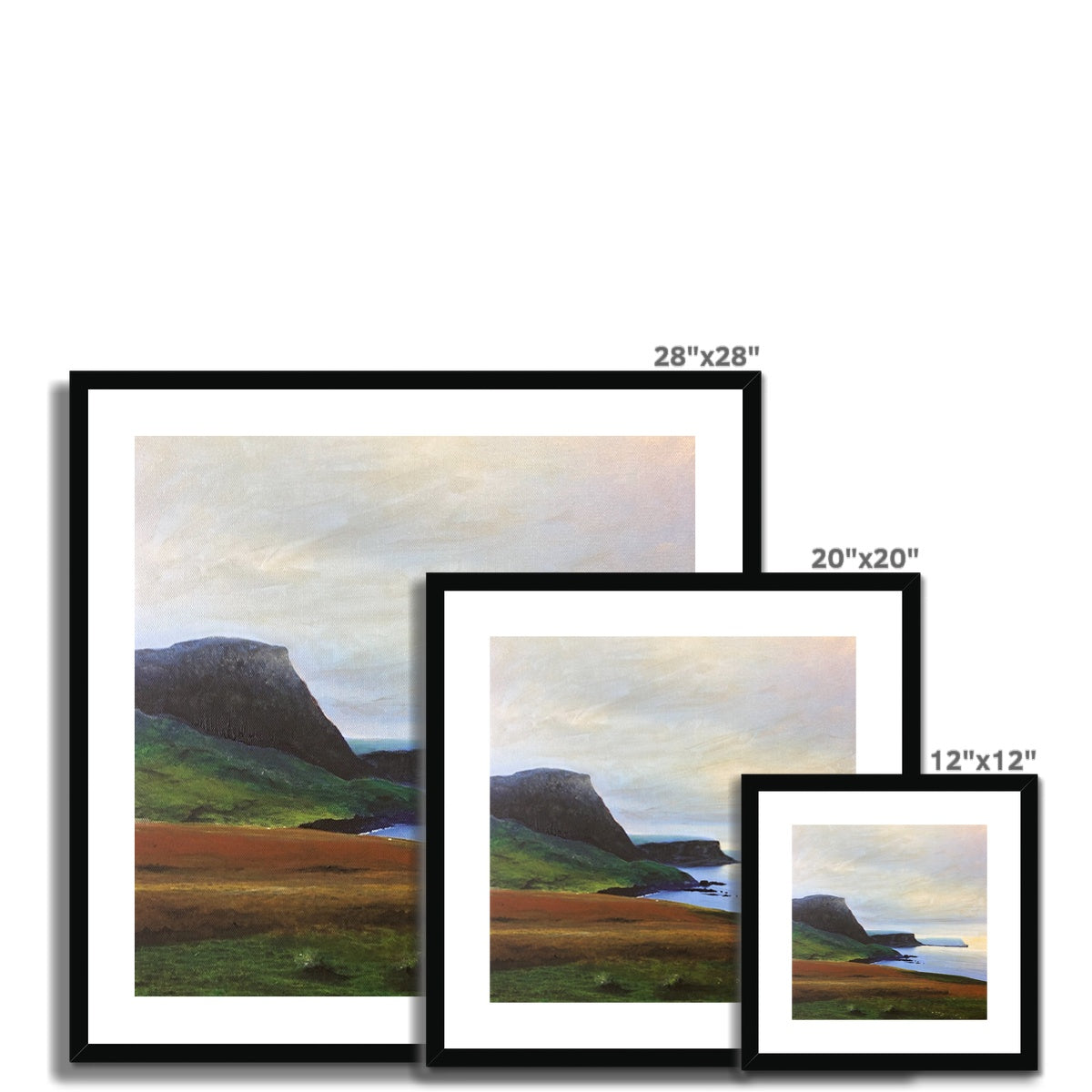 Neist Point Cliffs Framed & Mounted Print.
