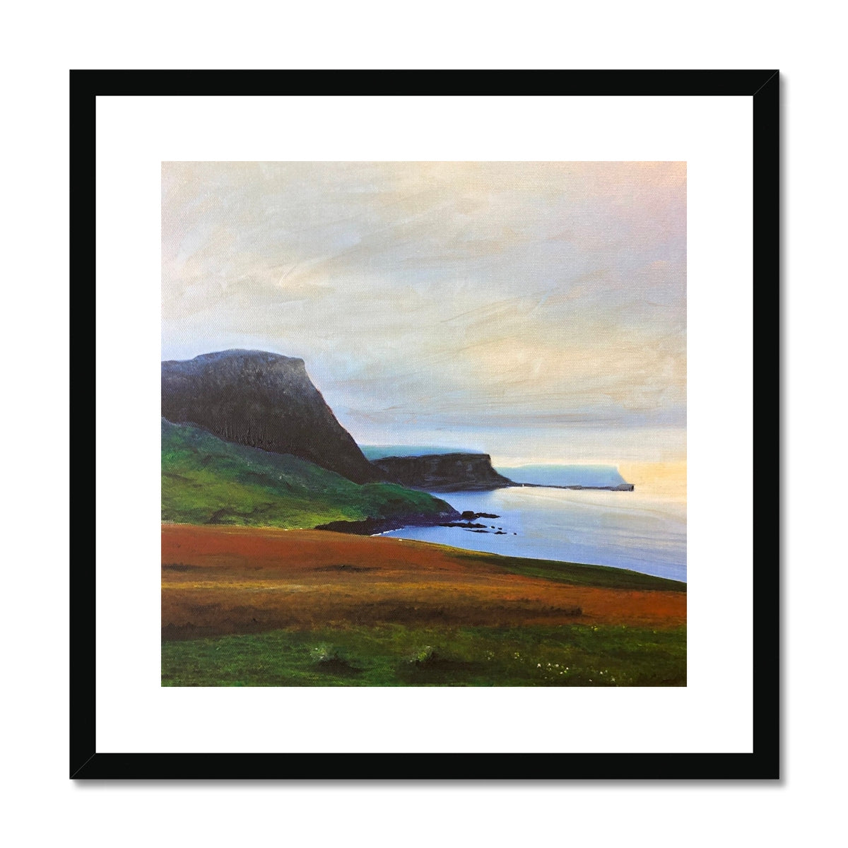 Neist Point Cliffs Framed & Mounted Print.