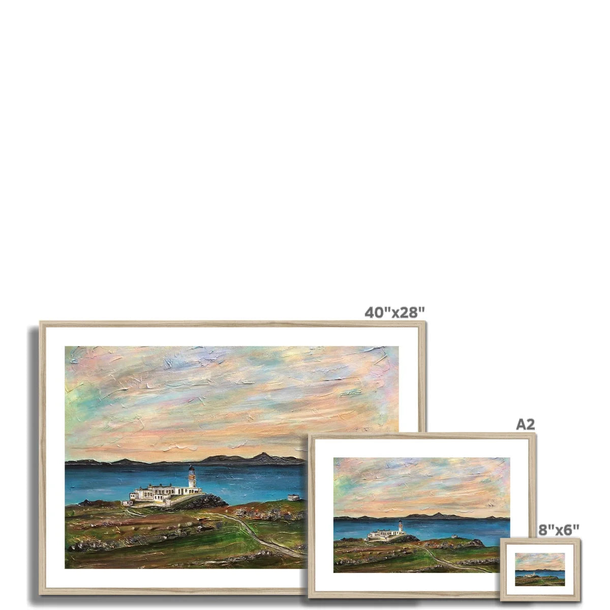 Neist Point Lighthouse Skye Framed & Mounted Print - Art Gallery Scotland Worldwide Shipping Scottish Landscape Paintings and Prints