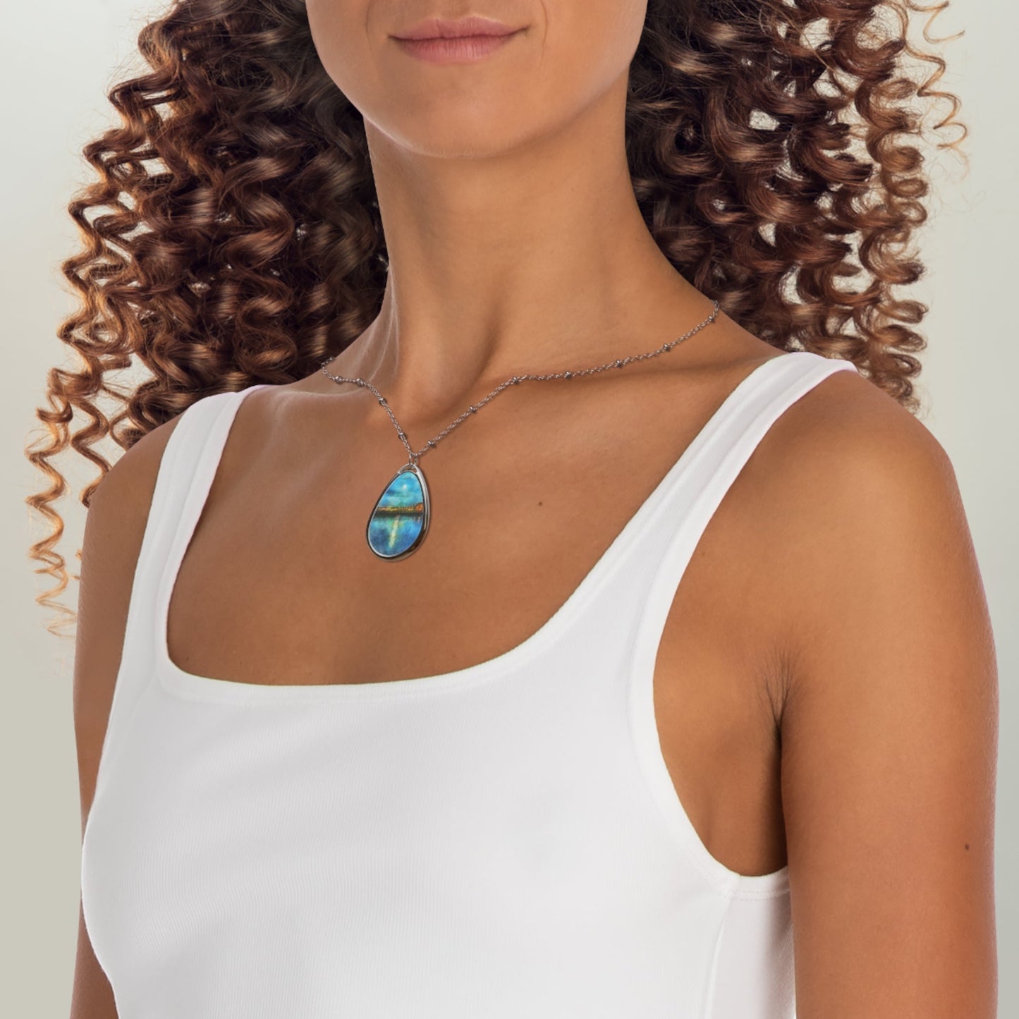 Portobello Moonlight Art Necklace | Scottish Art Gifts