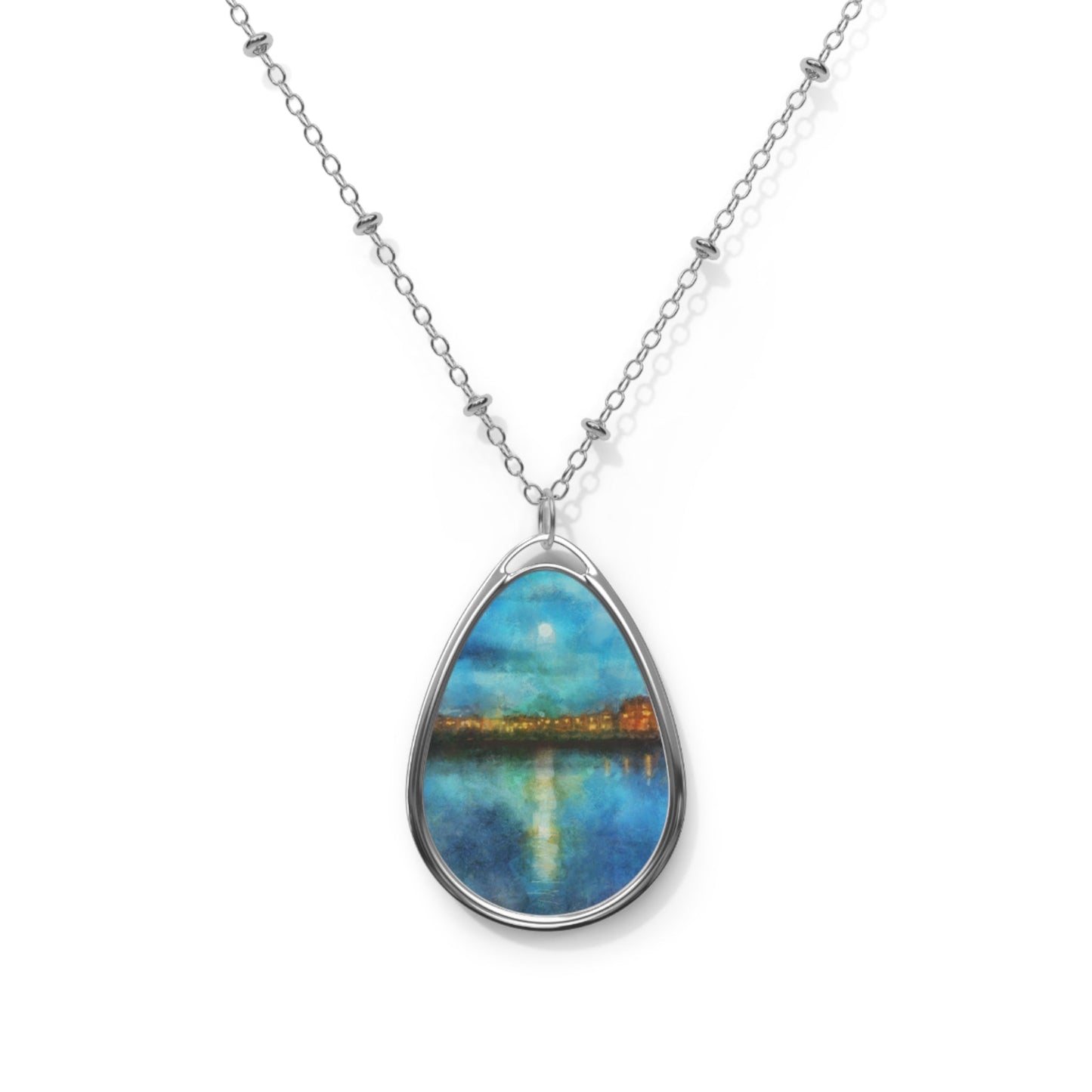 Portobello Moonlight Art Necklace | Scottish Art Gifts
