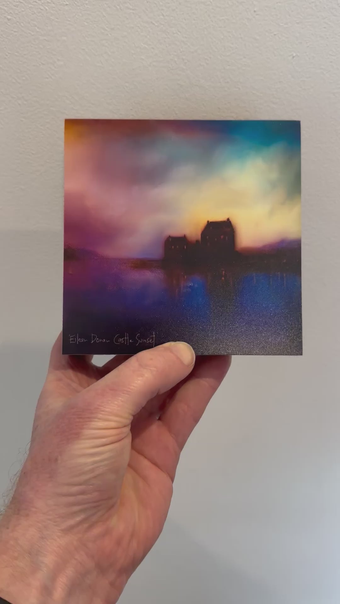 Wooden Art Blocks Scotland by Scottish Artist Kevin Hunter 12x12cm