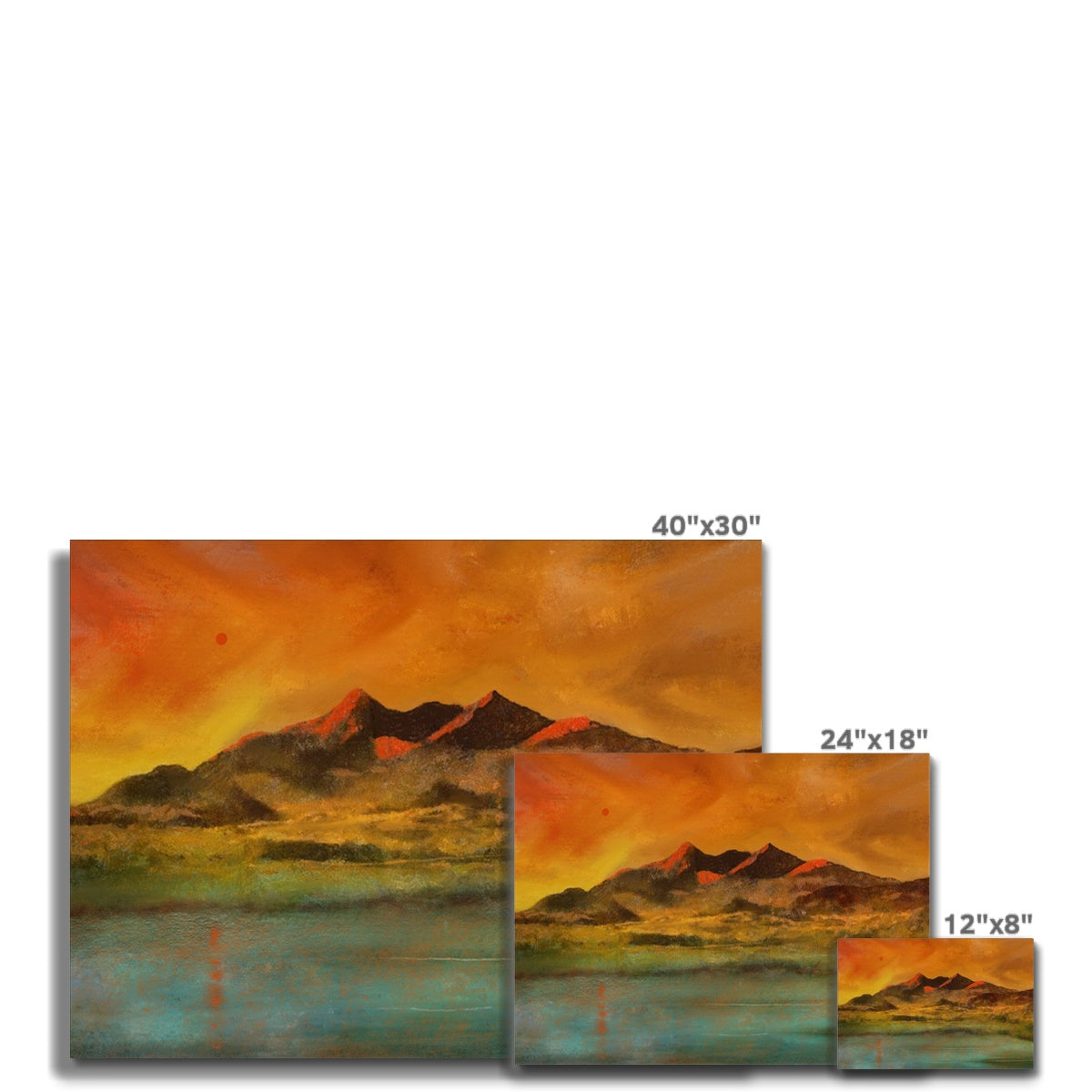 Red Moon Cuillin Canvas.