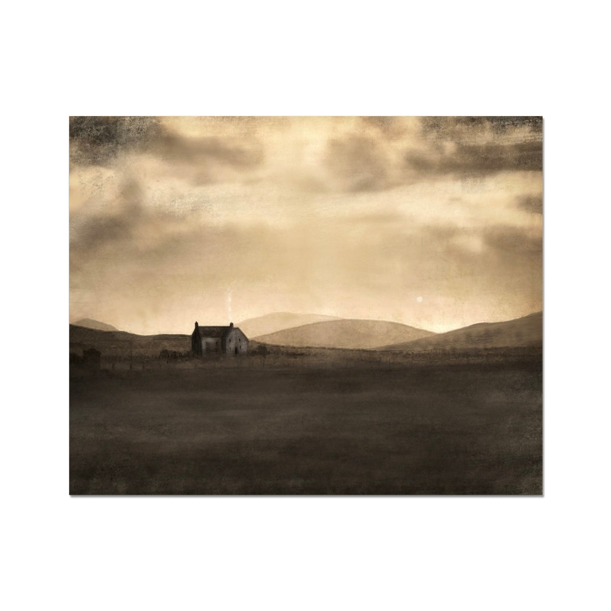 Scottish Paintings - ' A Moonlit Croft ' Artist Proof Collector Print