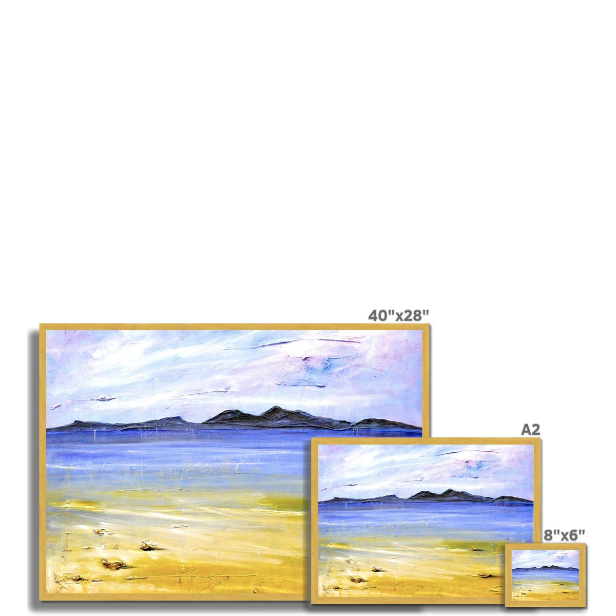 Scottish Paintings - ' Camusdarach Beach Arisaig ' Antique Framed Print