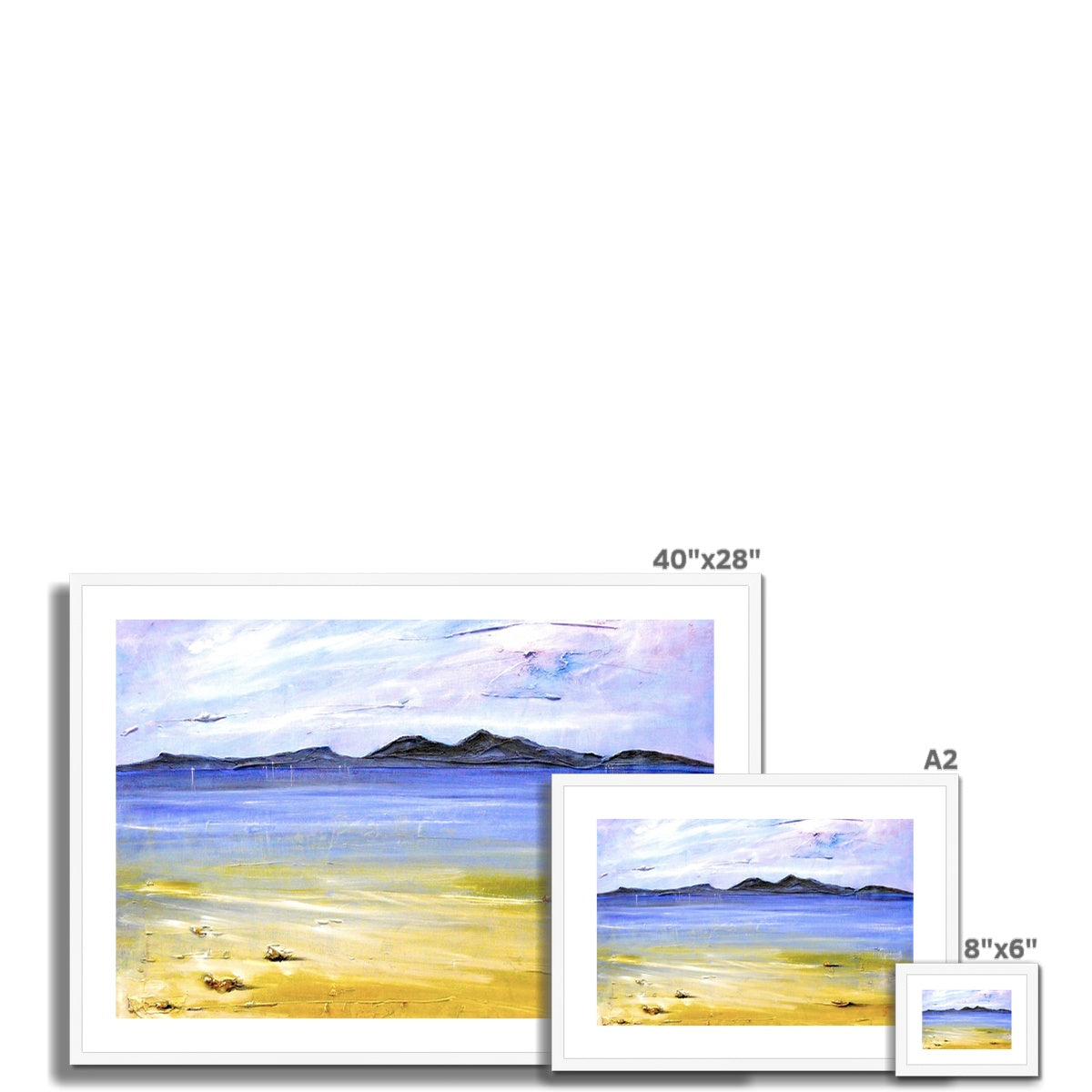 Scottish Paintings - ' Camusdarach Beach Arisaig ' Framed & Mounted Print
