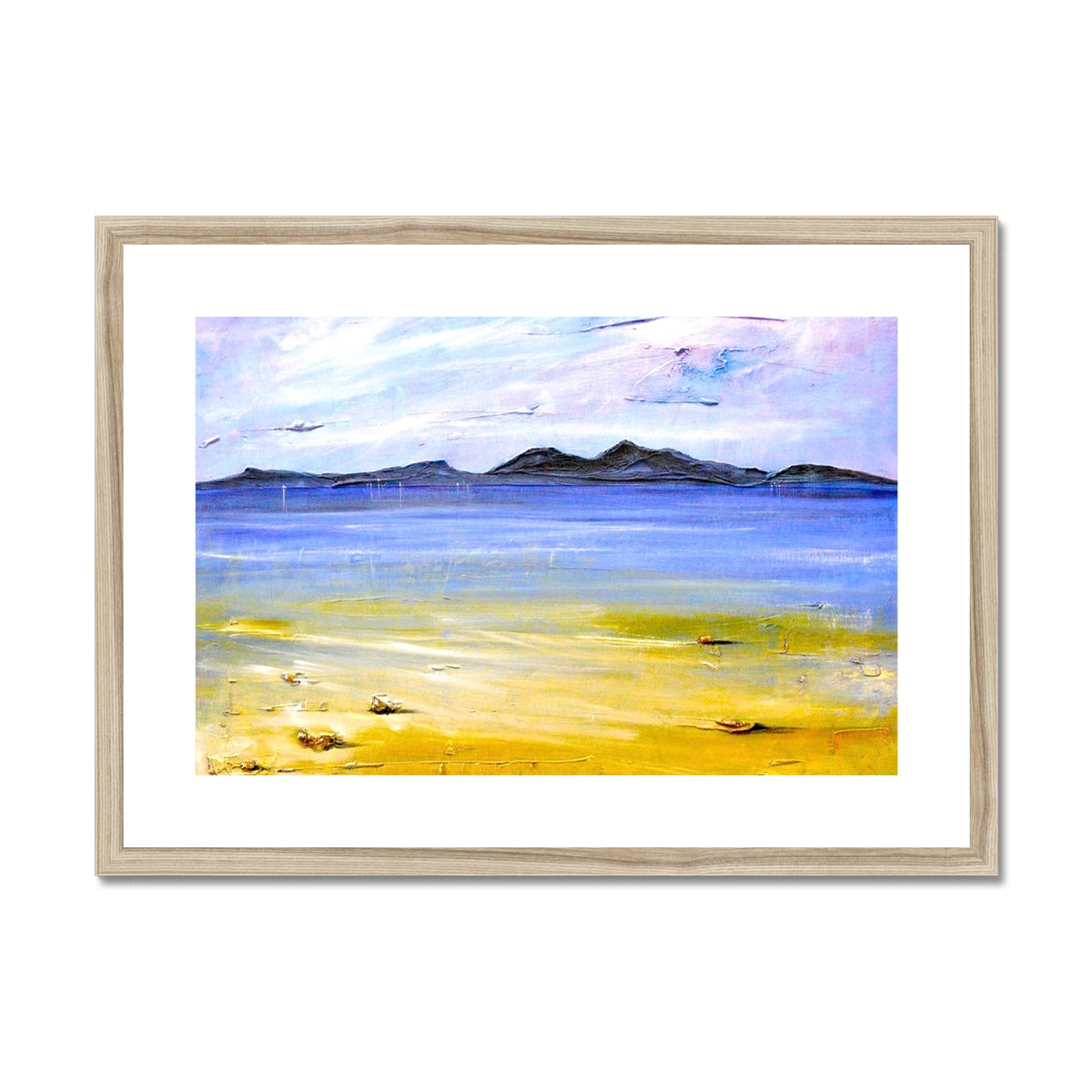 Scottish Paintings - ' Camusdarach Beach Arisaig ' Framed & Mounted Print