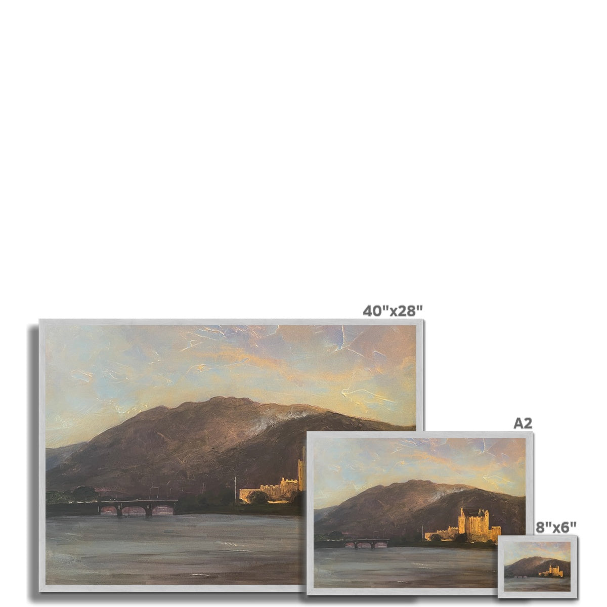 Scottish Paintings - ' Eilean Donan Castle ' Antique Framed Print