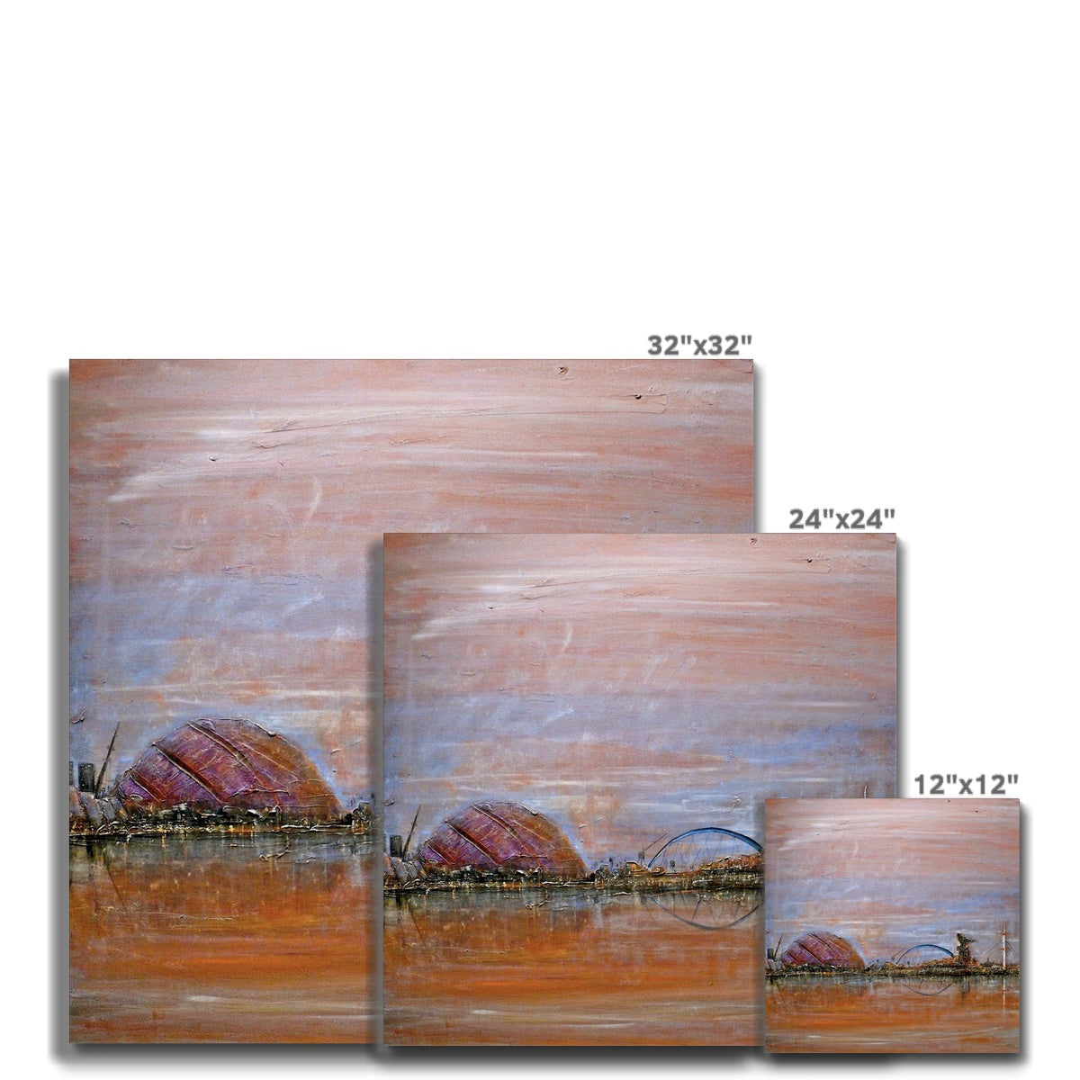 Scottish Paintings - ' Glasgow Harbour ' Canvas.