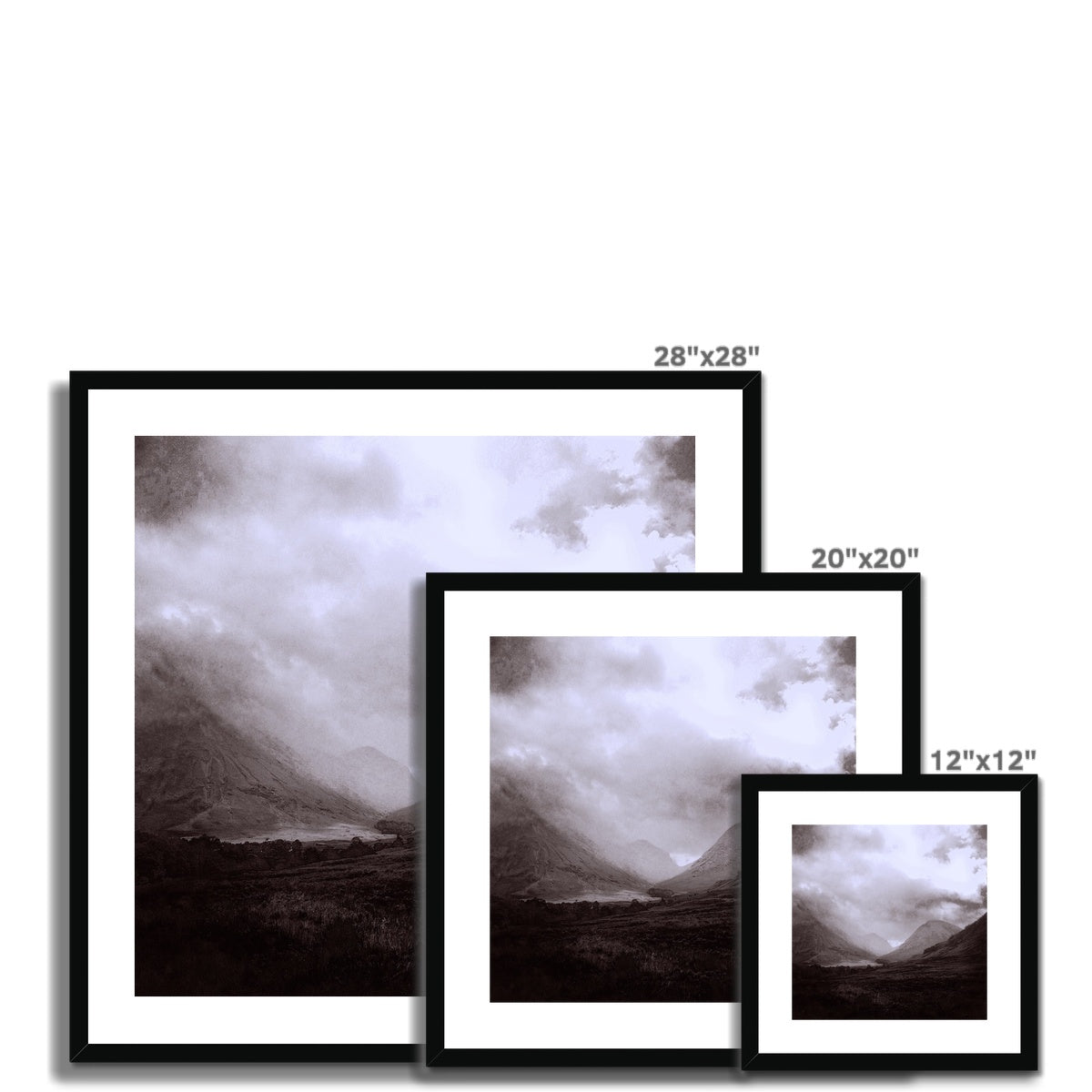 Scottish Paintings - ' Glencoe Mist ' Framed & Mounted Print