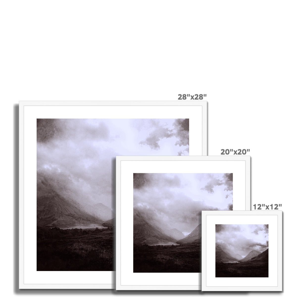 Scottish Paintings - ' Glencoe Mist ' Framed & Mounted Print
