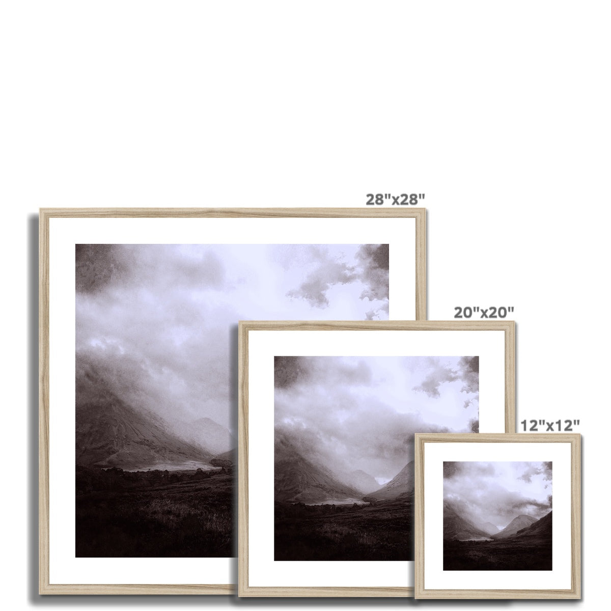 Scottish Paintings - ' Glencoe Mist ' Framed & Mounted Print