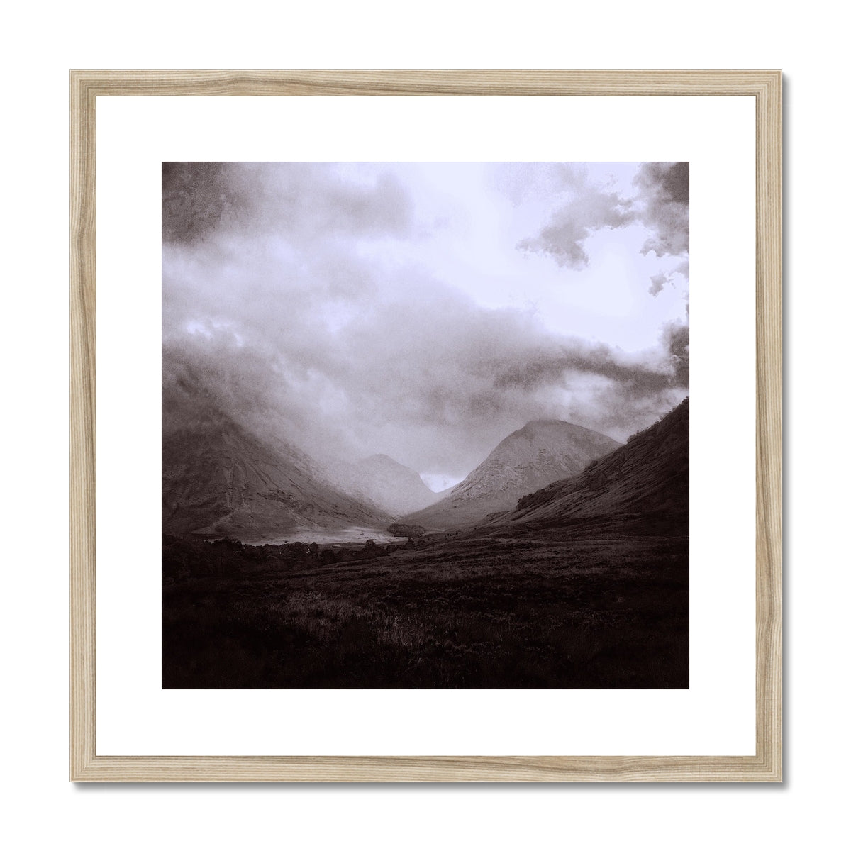 Scottish Paintings - ' Glencoe Mist ' Framed & Mounted Print
