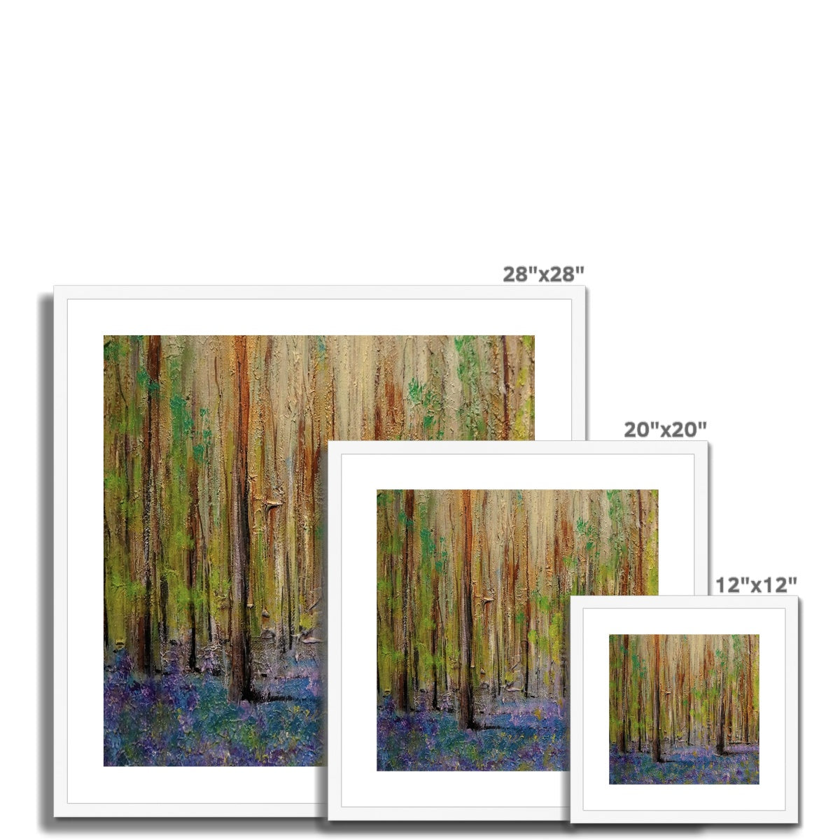 Scottish Paintings - ' Highland Bluebells ' Framed & Mounted Print
