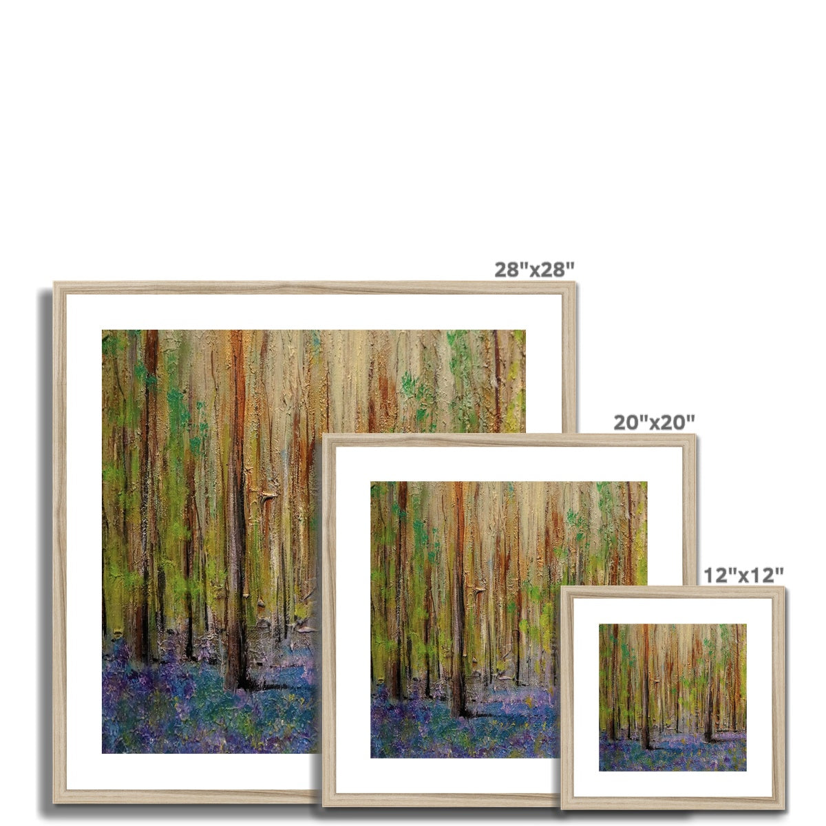 Scottish Paintings - ' Highland Bluebells ' Framed & Mounted Print