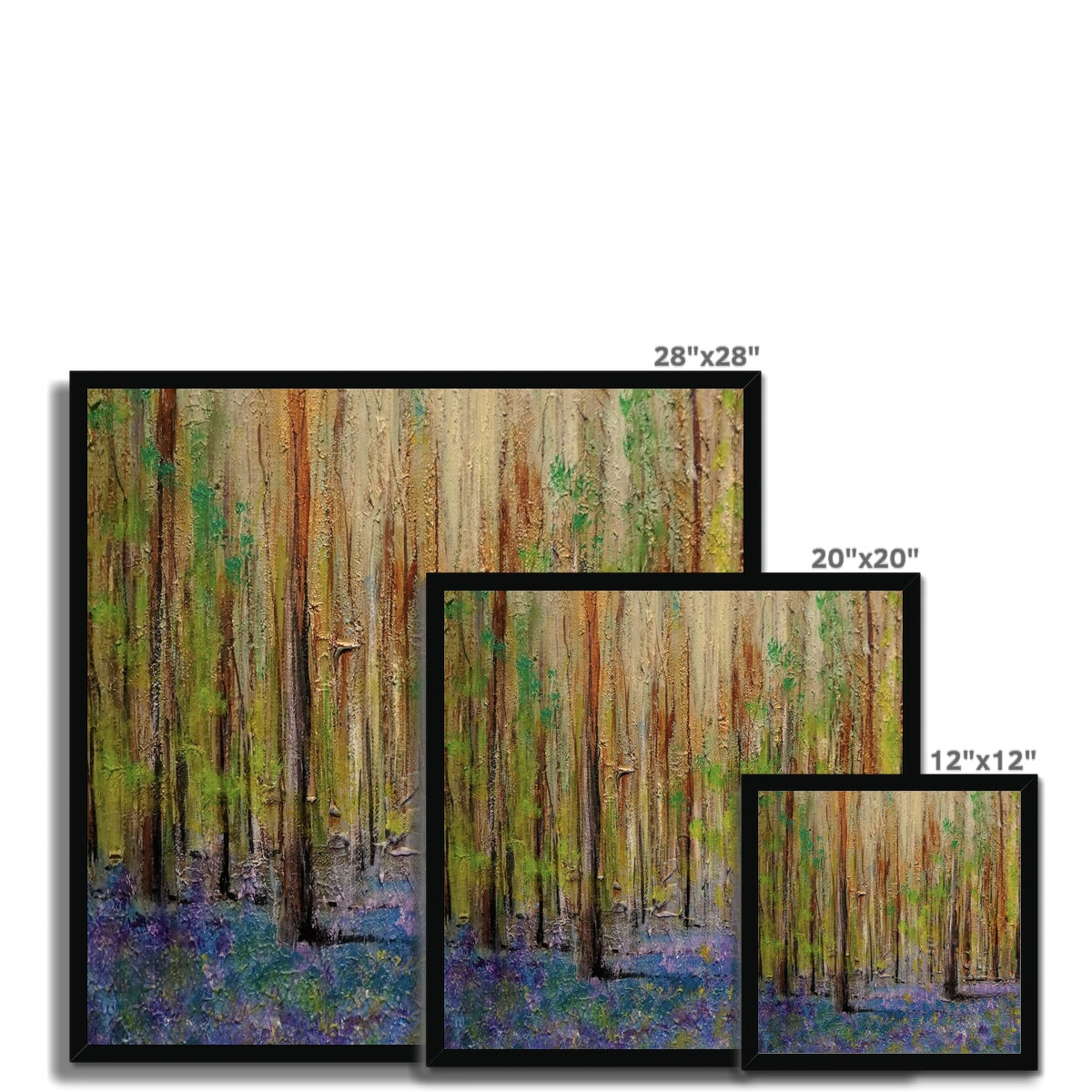 Scottish Paintings - ' Highland Bluebells ' Framed Print