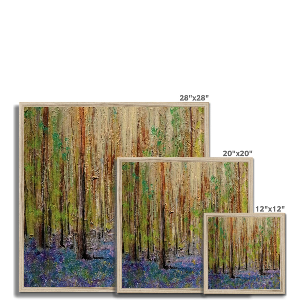 Scottish Paintings - ' Highland Bluebells ' Framed Print