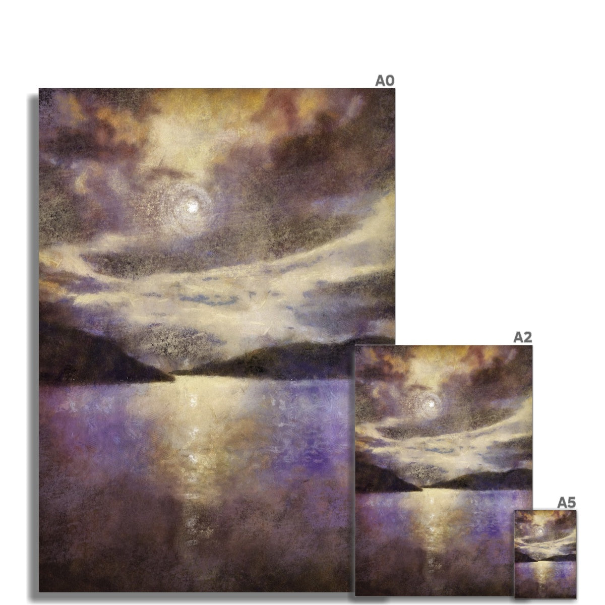 Scottish Paintings - ' Moonlight Meets Lewis & Harris ' Fine Art Print