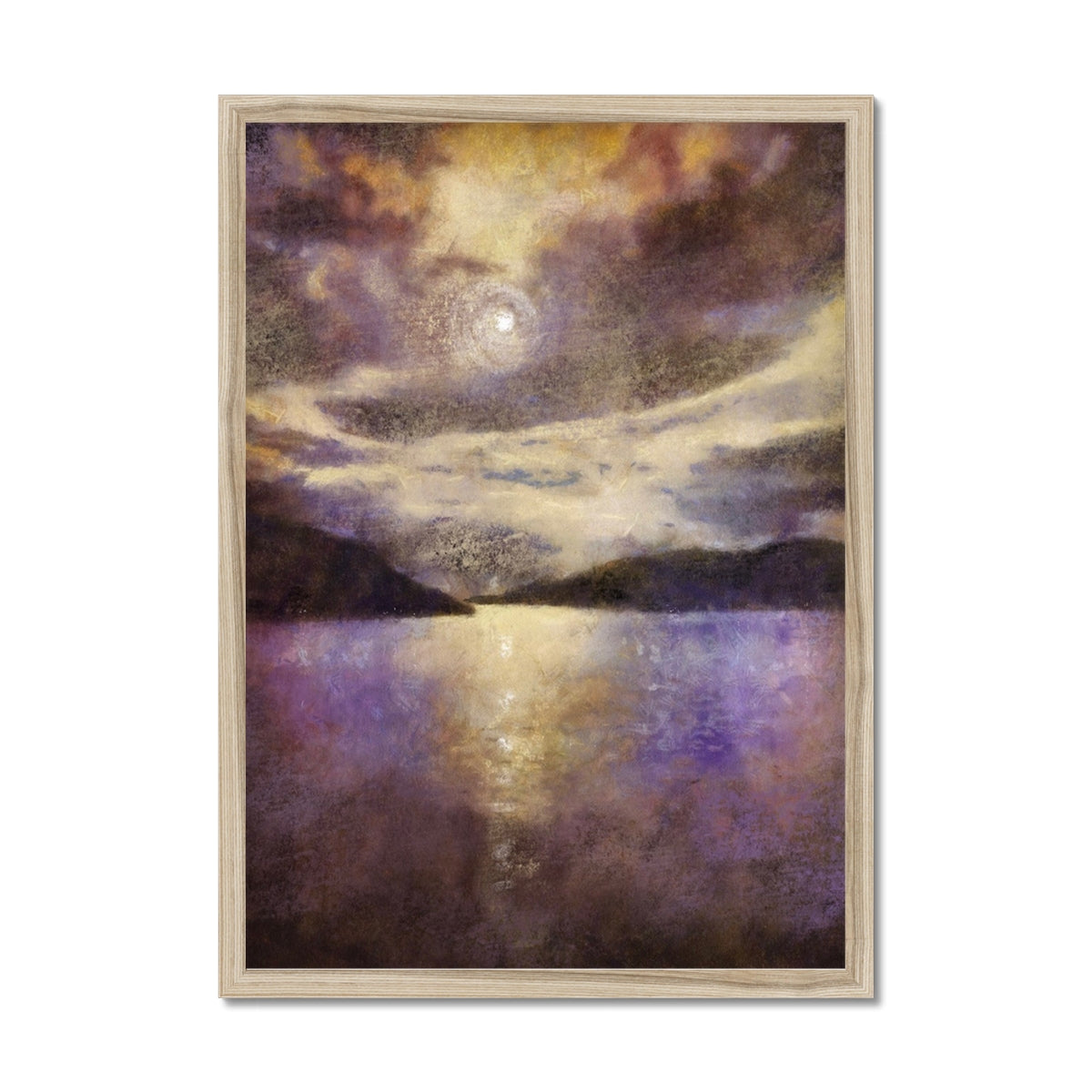 Scottish Paintings - ' Moonlight Meets Lewis & Harris ' Framed Print