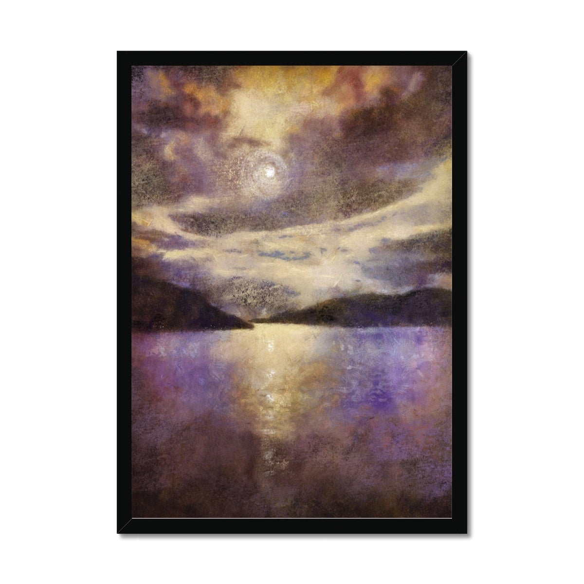 Scottish Paintings - ' Moonlight Meets Lewis & Harris ' Framed Print