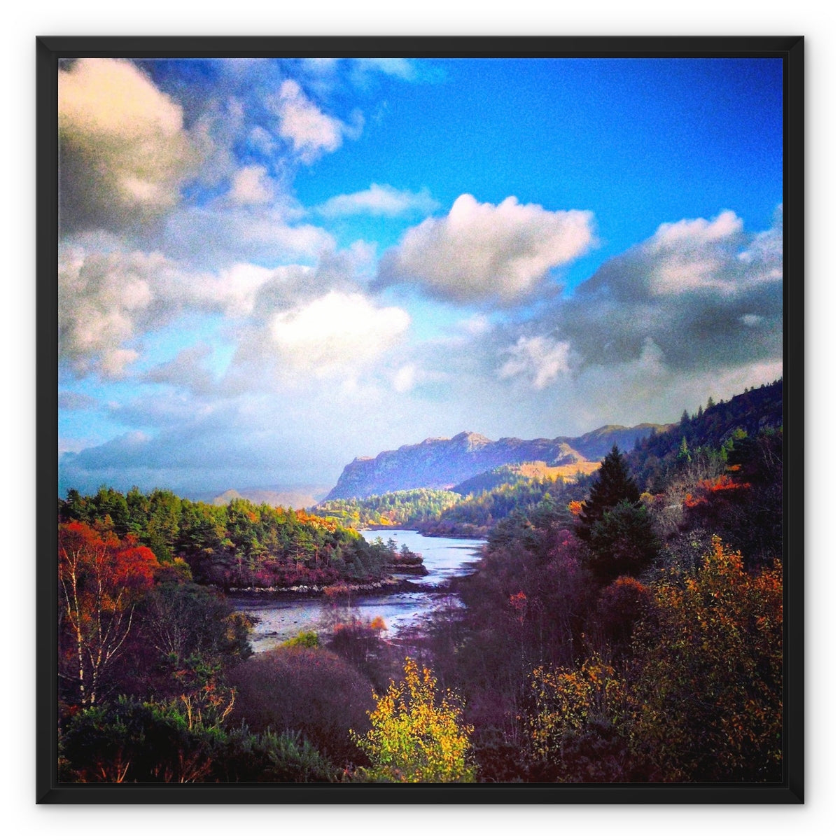 Scottish Paintings - ' Plockton ' Framed Canvas