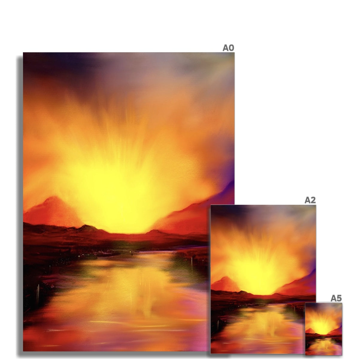 Scottish Paintings - ' Skye Sunset ' Fine Art Print