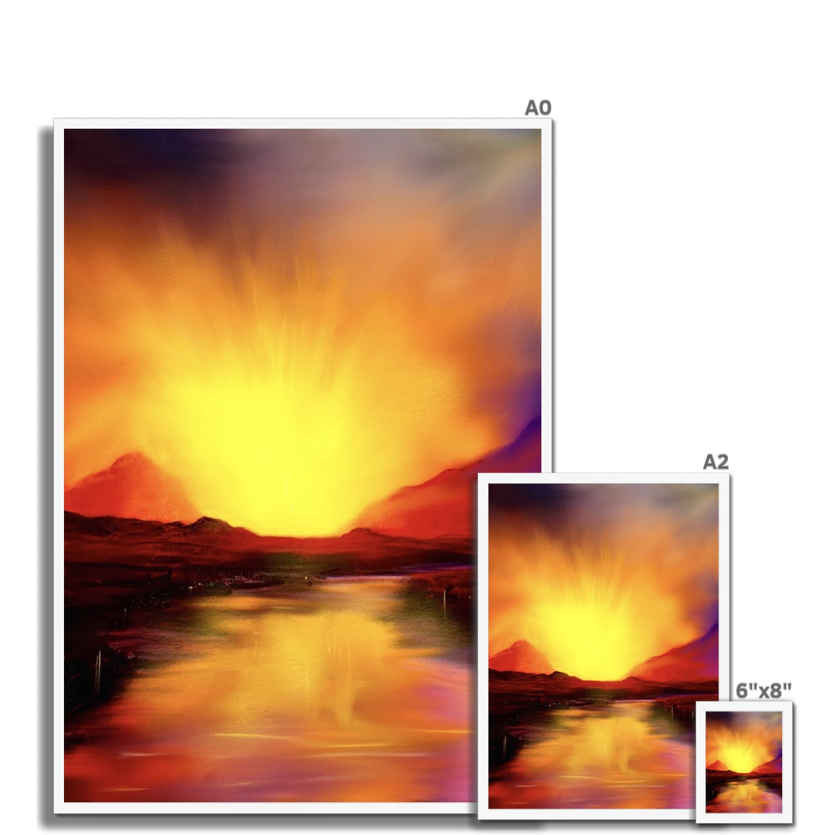 Scottish Paintings - ' Skye Sunset ' Framed Print