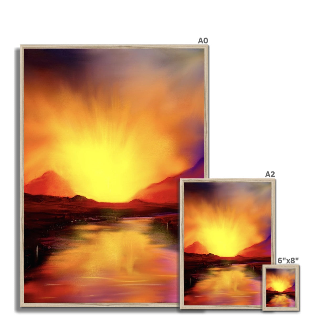 Scottish Paintings - ' Skye Sunset ' Framed Print