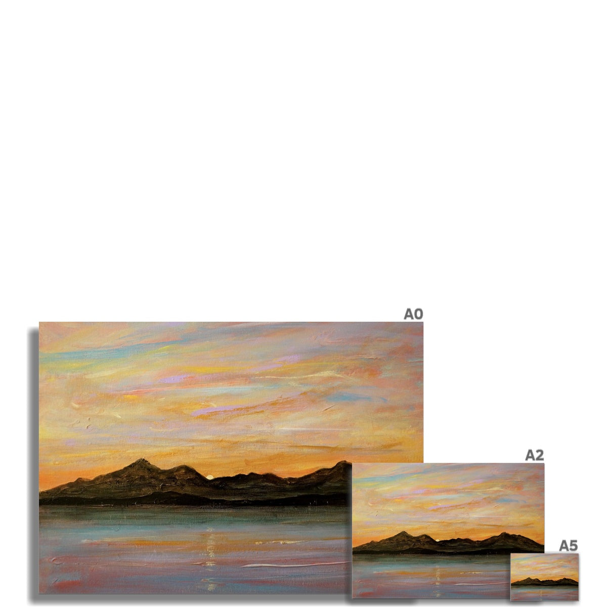 Scottish Paintings - ' The Sleeping Warrior Arran ' Fine Art Print