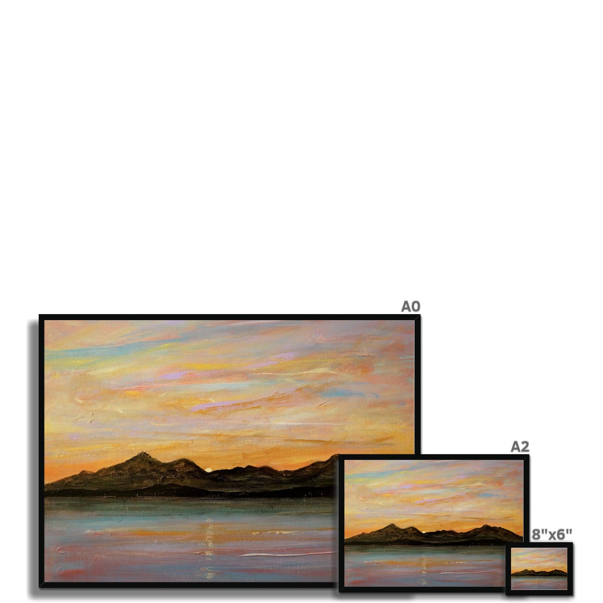 Scottish Paintings - ' The Sleeping Warrior Arran ' Framed Print
