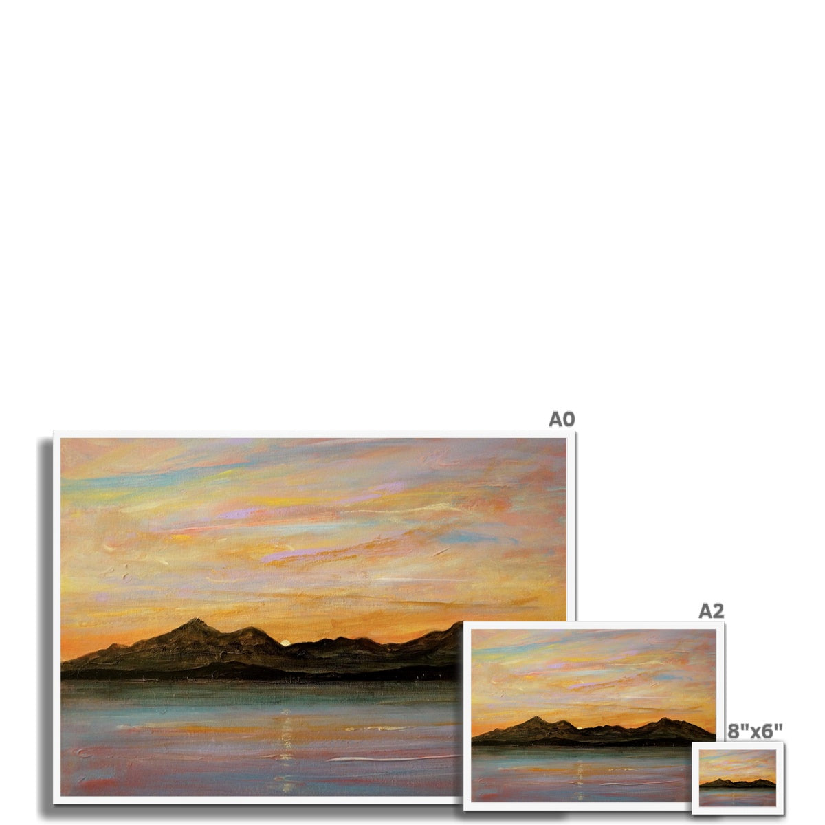 Scottish Paintings - ' The Sleeping Warrior Arran ' Framed Print
