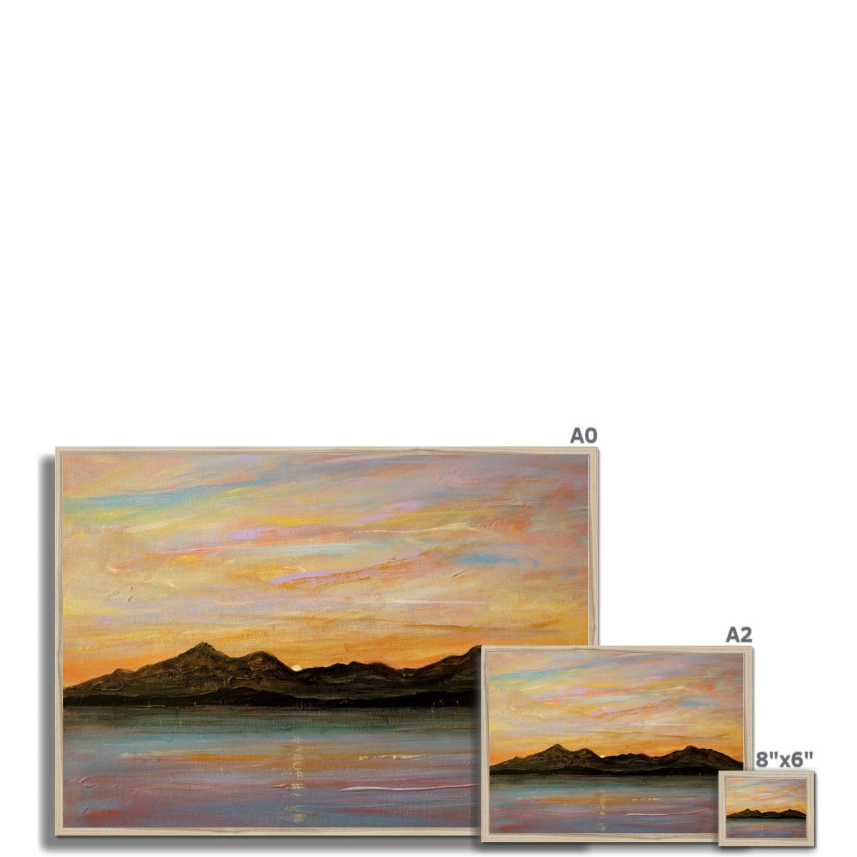 Scottish Paintings - ' The Sleeping Warrior Arran ' Framed Print