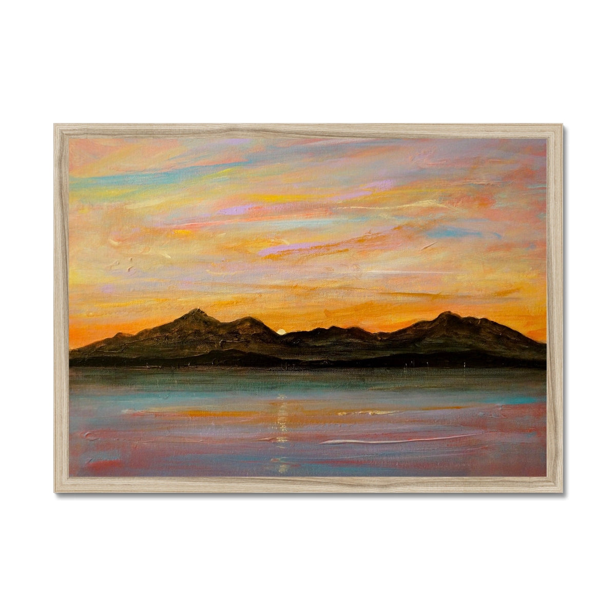 Scottish Paintings - ' The Sleeping Warrior Arran ' Framed Print
